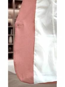 SACO LISO CON SOLAPA A UN BOTON - Rosa coral - Ver 5
