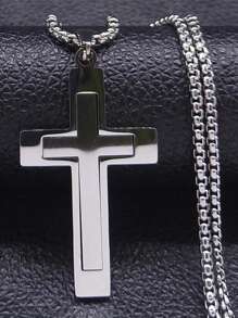 吊坠不锈钢男士项链 适合男士 女士 金色 男士链式项链 - 項鍊 - 查看 14