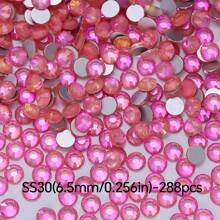 Cristales de ópalo de la serie cristalina - Gemas con piedras de imitación de 2-6.5 mm (0.0787-0.256") para pegar en ropa, decoración del hogar, arte de uñas, regalos de boda, aniversario y manualidades - 1440/288 piezas (Azul zafiro/Verde esmeralda/Amarillo ocaso/Magenta/Rosa intenso)