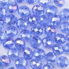 100 piezas de cuentas de cristal de vidrio austríaco AB de 8 mm, accesorios de joyería hechos a mano DIY - chaflán achatado - Ver 23