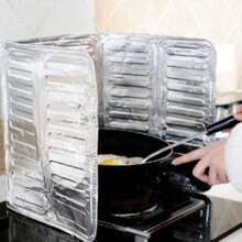 1pc, Kitchen Oil Splash Guard, Anti SplatterShield Guard, Kitchen Oil Baffle Plate, NonstickSplatter Guard, Aluminium Anti Splatter ShieldGuard,Stove Heat Insulation Baffle,KitchenGadgets ForSchool,Office,Household,Travel,Bag,Organizer,Storage Vale