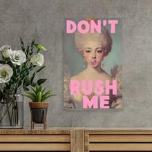 Framed Vintage Don't Rush Me Posters,Pink Bubble Gum Wall Art,Sexy Girl Little Women Poster For Girly Bedroom Decor,Wall Decor Aesthetic For Apartment,Creative Home Decoration, High Quality Decorative Posters, Dormitory, Gym, Bar, Cafe, Arcade, Room Living Room Wall Decoration Painting, Perfect Gift