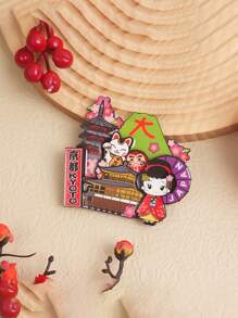 1 件日本城市 3D 环氧磁性冰箱贴