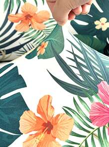 1pc Outdoor Printed Sofa Cushion Cover, Rainforest Leaf Pattern Sofa Slipcover, High Elasticity Dust-Proof Washable Minimalist Modern Sofa Cushion Cover For Living Room Bedroom, All Season