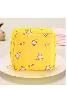 1pc New Cute Girl Feminine Hygiene Pad Storage Bag, Women/Girls Sanitary Napkin Holder Pouch, Portable Coin Purse - Multicolor - View 9