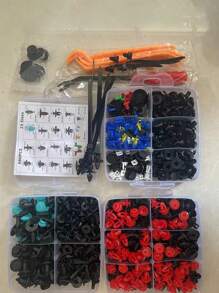 725 Pcs Car Repair Kit - Universal Car Body And Interior Fasteners And Tools Includes Clips, Rivets, Push Pins And Removal Tools - Great For Cars, Trucks And Motorcycles - Comprehensive Set Of 23 Different Sizes , Great For Windshield, Door Trim, Bumper And Repair , Nylon Construction Ensures Long-Lasting Use , Easy To Install And Remove, Car Retaining Clip Kit