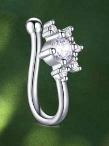 CIZME Fake Nose Ring Multi-Style Nose Rings Butterfly Heart Star Flower CZ African Nose Cuffs Golden/Silvery Golden Faux Septum Nose Rings Clip On Nose Jewelry For Woman Non Pierced Jewelry - Fake Nose Ring - View 17