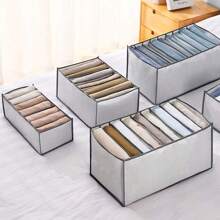 可折叠收纳袋，带网格的轻便衣物袋，大容量袋 - 灰色 - 查看 4