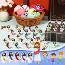 80pcs, Jesus Loves You Little Figurine Ornament, Suitable For  Egg Filling And Sunday School Party Gifts, Hide And Seek Sunday School Religious Party Gifts