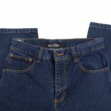 World JSM Silver Denim Jeans Fabric 14 Ounces Thick Silver World - 寶藍色 - 查看 6