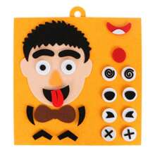 Emotion Themed Felt Puzzle Educational Toy - Orange - View 8