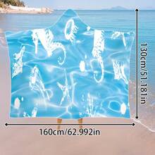 1 pièce Serviette de plage à capuche extra large, surdimensionnée, super absorbante, couverture de plage anti-sable, serviette de plage en fibre super fine, indispensable pour l'été, coupe-vent, écran solaire, plage, fête, séchage en voyage, camping, accessoires de plage, cadeau essentiel de vacances