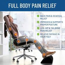 cojines de espuma viscoelástica para silla de oficina para comodidad durante todo el día - I. Juego de asiento/respaldo/reposapiés negro - Ver 3