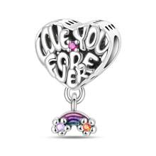 1 pieza Compañero permanente del amor, romántico rosa corazón de rosa de amor, lazo de amor, broche fijo, ramo de amor, gato y flor, cuentas de flor, colgante adecuado para pulsera de serpiente, collar, llavero, cuentas plateadas adecuadas para hacer joyería DIY, regalo de aniversario, Navidad, para chicas, pareja, regalo del Día de San Valentín