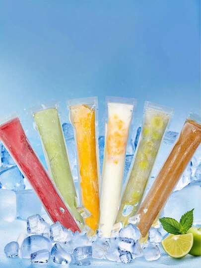10/50/100pcs Transparent Disposable Popsicle Bags, Home Ice Pop Mold, Sealed, Cold-Resistant, For Juices, Sodas, Fruits, Freezing Back To School