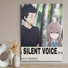 Framed A Silent Voice Anime Canvas Poster - Wall Art For Bedroom, Living Room, Or Hallway Decor - Perfect Gift Idea, Perfect For Room Decor