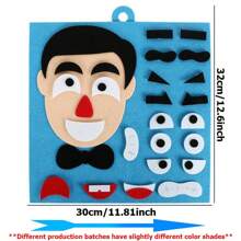 Emotion Themed Felt Puzzle Educational Toy - Orange - View 2