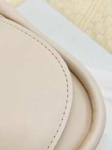 1 Pc New Style Girl's Pu Material Solid Color Fresh And Simple Messenger Bag, Magnetic Closure Design, Simple And Lightweight, Fashionable And Gentle Shoulder Bag, Exquisite And Versatile For Travel, Shopping And Daily Commuting