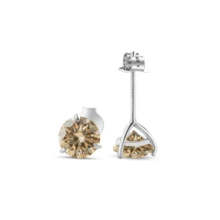 三爪闪亮莫桑石设计耳钉 925 纯银首饰 可爱简约风格日常佩戴配饰