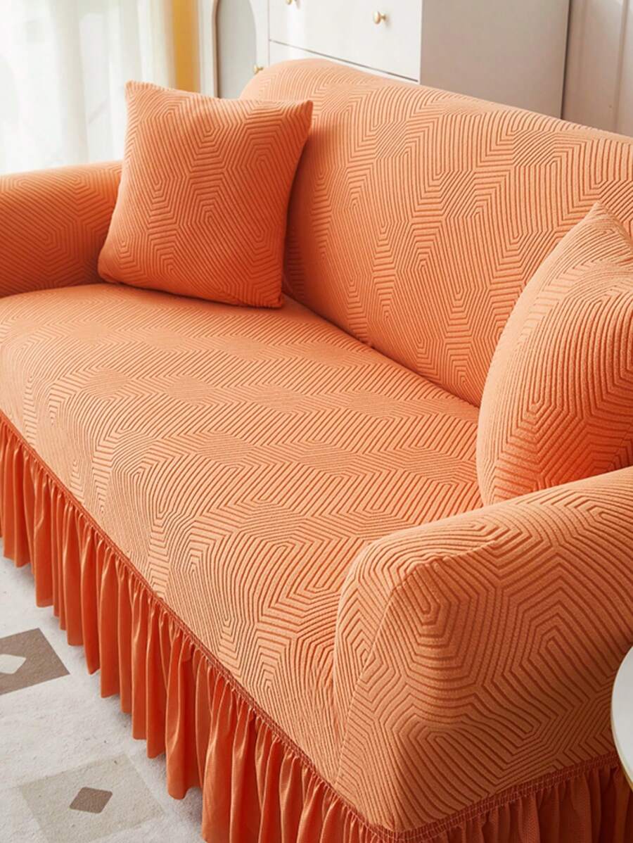1pc Dreamlike Ruffle Skirt Sofa Cover, Casual Home Decor Couch Cover Sofa Covers Room Decor Living Room Decor