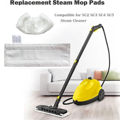 适用于 Karcher EasyFix SC2、SC3、SC4、SC5 蒸汽清洁器配件超细纤维拖把布/拖把抹布和布套的替换零件。