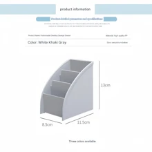 1pc Trapezium Pen Case, Makeup Organizer, Office Desktop Storage Box, Dressing Table Cosmetic Box - Multicolor - View 4