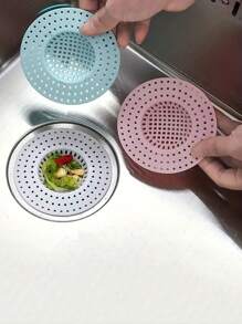 Kitchen & Bathroom Sink Drain Strainer - Anti-Clogging, Anti-Bug Mesh Filter, Light Blue, Pink And White, Multi-Hole Design, Effective Drainage, Prevents Food Waste Clogging