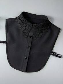 1pc Women Fashion Detachable Embroidered Lace Collar Accessory, Versatile For Layering With Sweaters, Dresses, Jackets, For Spring/Autumn/Winter Valentine's Day - White - View 10