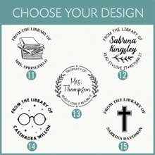 From The Library Of Book Stamps | Custom Stamp | Ex Libris | Great For Personalizing Books I Multiple Designs