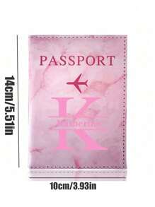 1 Piece Customized Name PU Passport Holder, Credit Card Holder, ID Wallet, Travel Accessories, Wedding Gift, Multi-Function Protector For Important Travel Documents Protection During Airplane Cross-Border Travel, Passport Cover, Passport Holder, Passport Wallet, Holiday Back To School Passport Bag, Essential Travel Accessories For Men And Women - one-size - View 6