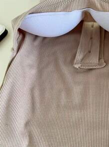 3pcs Teen Girls' Ribbed Fitted Button-Up Camisole Top With Non-Removable Pads, Versatile For Outerwear And Underwear, Suitable For Spring/Summer/Autumn/Winter