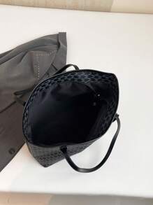 New Retro Jacquard Versatile Women Shoulder Bag & Handbag, Chic & High-End - Black - View 6