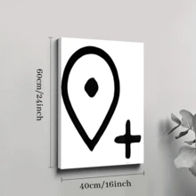 1Pc Framed Canvas Poster, Add Pin Alt Wall Art Canvas Paintings, Ideal Gift For Bedroom Living Room Corridor, Wall Art, Wall Decor, Winter Decor, Room Decoration