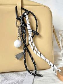 韩国Ins小众吊坠卡通登山绳钥匙扣包包挂件羽毛球&高尔夫球包配件绳挂件手机挂绳网球挂件小众简约风格包包挂件汽车钥匙扣书包背包高颜值装饰鲜艳撞色钥匙扣，棒球包挂件，情侣款挂绳，登山绳装饰 - 彩色 - 查看 2