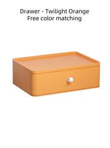 1 pieza Organizador de escritorio multifuncional, organizador de cajones, caja de almacenamiento para maquillaje y joyas, material de PP duradero, adecuado para oficina, hogar, tocador, baño, dormitorio, sala de estar, almacenamiento de papelería. Cajones a prueba de polvo, apilables, múltiples colores disponibles