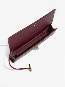 Bolso burdeos, sobre rojo cereza, sobre rojo vino - Nuevo bolso de mano de lujo con estilo europeo y americano, diseño de cocodrilo, bolso tipo sobre, bolso de cena, bolso de hombro, bolso de mensajero