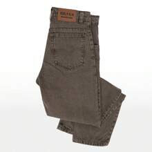 World JSM Silver Denim Jeans Fabric 14 Ounces Thick Silver World - 咖啡棕 - 查看 5