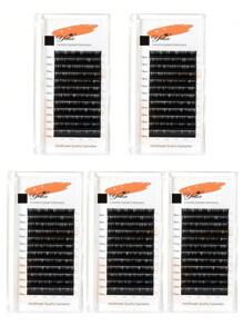 yelix 12排B/C/CC/D/L卷翘柔软浓密山茶花睫毛延长自然经典3D俄罗斯仿貂假睫毛预制优质羊绒单根睫毛美容沙龙简易扇形0.07粗度睫毛科技用品24小时约会魅力睫毛簇、睫毛簇、单根睫毛、睫毛、假睫毛 - 黑色 - 查看 11