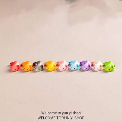 Multiple Pcs Creative Cartoon Cute Axolotl Miniature Ornaments, Desk Decor Accessories For Office