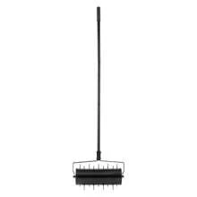 Rolling Lawn Aerator, 18-Inch/ 21-Inch  Heavy-Duty Manual Rolling Aerator Lawn With Detachable Handle And 27 /33Iron Spikes, Rolling Lawn Aeration Tool For Garden Patio Yard Compacted Soils And Lawns, Black - 18inch 27 Iron Spikes - 查看 8