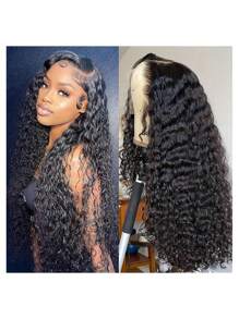 折扣 13x4 深波浪蕾丝前假发 女士真人发假发 真人发蕾丝前假发 预拔婴儿头发 湿发和波浪卷发蕾丝前假发 150% 密度 8-34 英寸 鲍勃假发 8-16 英寸 - SNatural - 查看 4