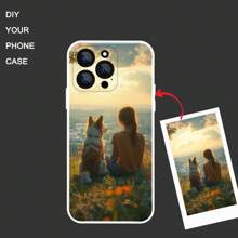 1 pieza Funda protectora de teléfono personalizada de TPU en color negro, blanco y morado compatible con modelos de /Galaxy, elegante, colorida, vintage, linda, personalizada, ideal como regalo para él, ella, novio, novia, familia, amigos, abuelos, pareja, para aniversarios, para cumpleaños