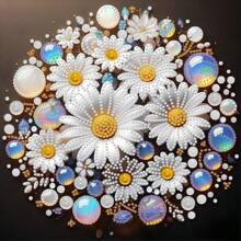 1pc DIY Fantasy Floral Pattern Diamond Painting Kit With Unique Diamonds, Crystal Canvas Wall Art, Suitable For Home Decor Or Unique Birthday Gift