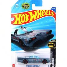 Mattel Hot Wheels 25E Hot Traffic Serie 1:64 Modelo de coche de aleación C492 Juguete de coche de carreras Modelo de decoración de mesa Colección Regalo para niños - 25E-103 SERIE DE TELEVISIÓN BATMOBIE - Ver 2