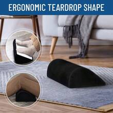 cojines de espuma viscoelástica para silla de oficina para comodidad durante todo el día - I. Juego de asiento/respaldo/reposapiés negro - Ver 4