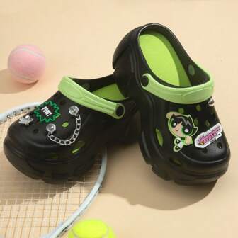 Miniso Powerpuff Girls Series Thick Bottom Fashion Cute Cave Slippers