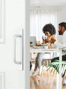 Self-Adhesive Door/Cabinet/Window Pull Handle, Easy Installation Aluminum Alloy Door Knob - Self-Adhesive, Modern Design For Glass And Sliding Doors - Available In Black, Silver, Gold, Fashionable Minimalist Style Self-Adhesive Furniture Cabinet Door Pull Handle, Furniture Hardware, Cabinet/Closet/Drawer Pull Handle, Cabinet Pull Handle, Christmas Holiday Gift, Suitable For Kitchen Cabinet/Vanity/Drawers/Closet/Sliding Doors