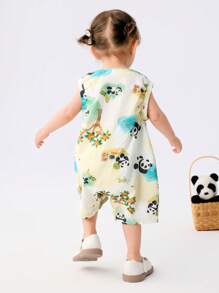 Balabala Baby Boys' & Girls' Traditional Romper, Cute & Breathable - Green Tone - View 3