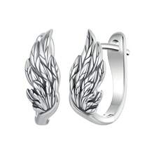 1 PAAR 925 Sterling Zilveren Vleugels Creolen Voor Vrouwen Mannen Hypoallergene Oorbellen Fijne Sieraden Origineel Cadeau