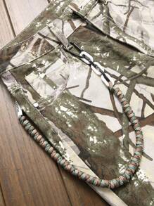 Jeans ajustados con estampado de camuflaje para hombre